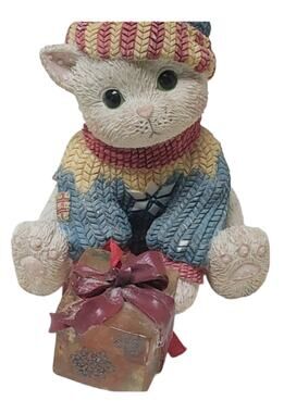 Calico Kittens "The Thought That Counts" Holiday Kitty Present Collectible Cat